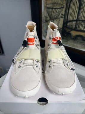 Brandblack Los Angeles Cream High-Top Sneaker with Vibram bottoms